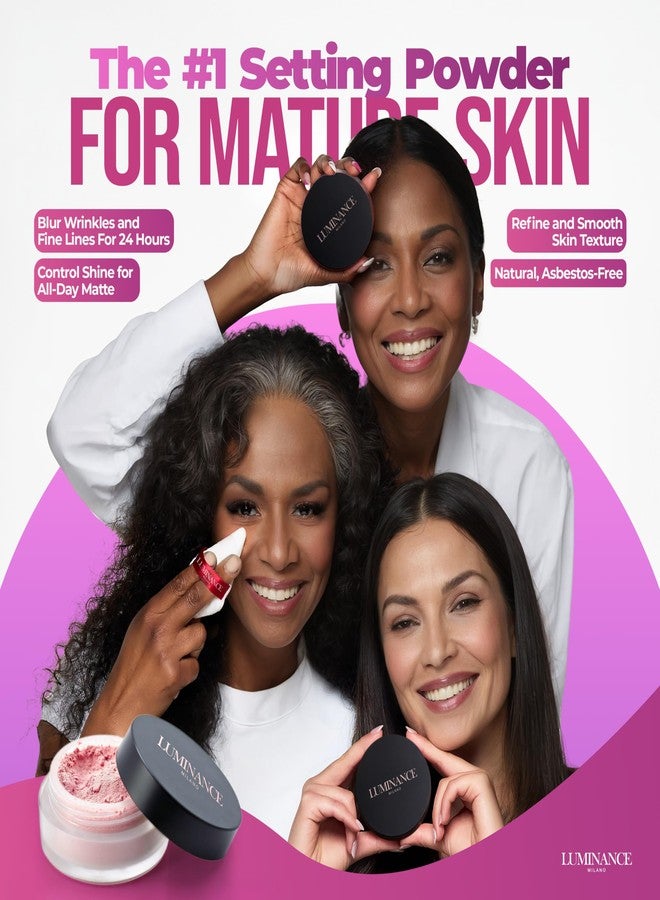 Luminance Milano Original Luminance Milano Ultra Pink Powder Setting Powder Makeup – Mineral Loose Face Powder Makeup, Oil Control, Pore-Blurring, Matte Creaseless Baking, Ultra Pink - Image 2